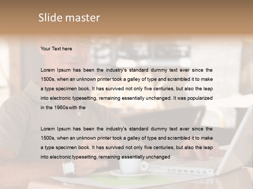 Executive Desk Mug PowerPoint Template