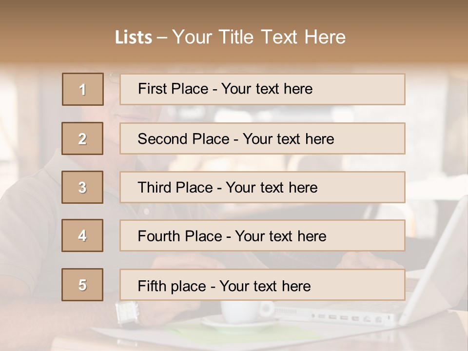 Executive Desk Mug PowerPoint Template