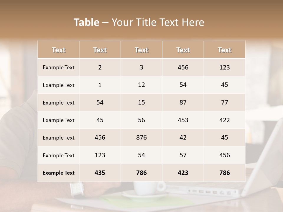 Executive Desk Mug PowerPoint Template