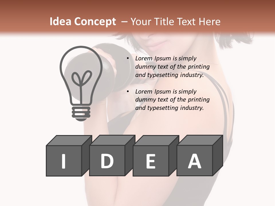 Diet Dumbell Slimming PowerPoint Template