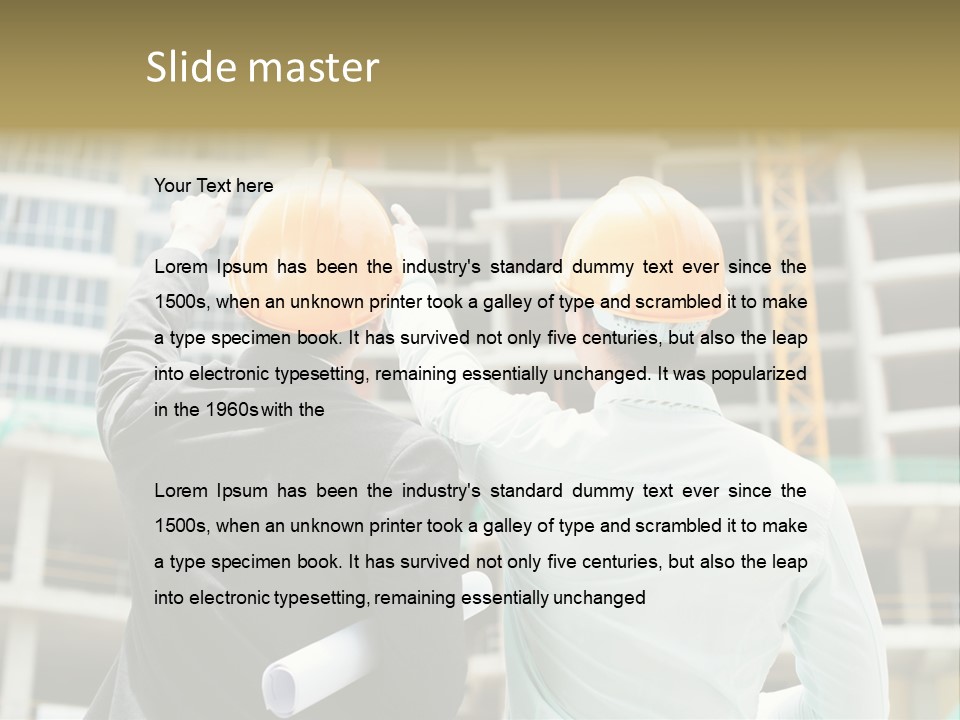 Colleague Businessman Rear PowerPoint Template