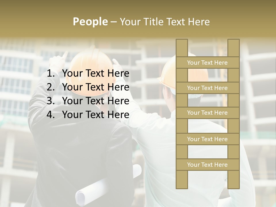 Colleague Businessman Rear PowerPoint Template