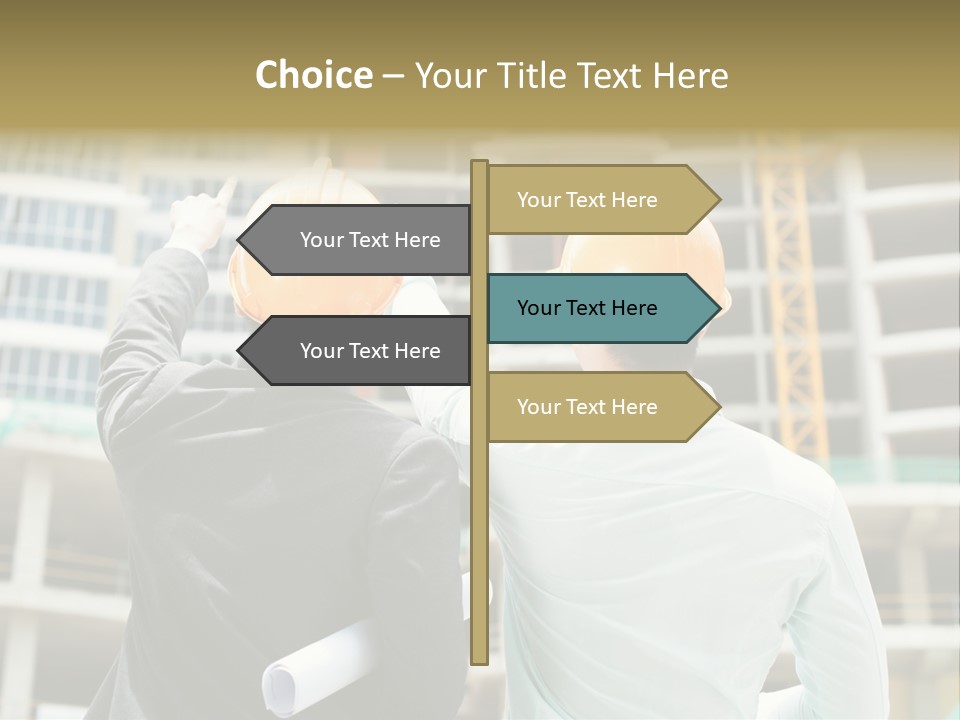 Colleague Businessman Rear PowerPoint Template