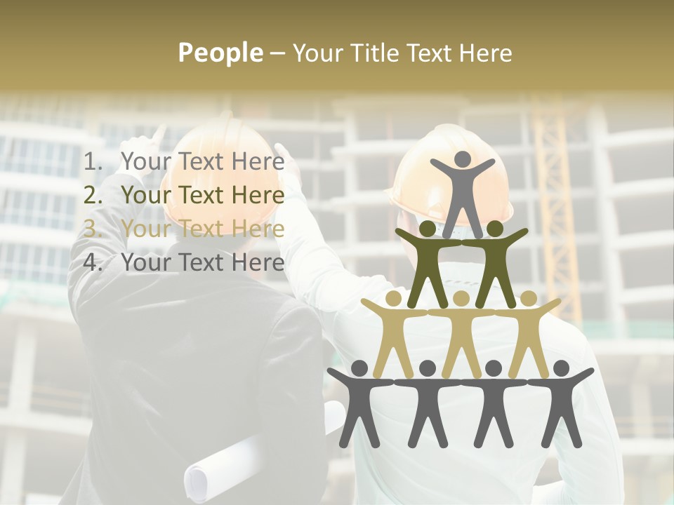 Colleague Businessman Rear PowerPoint Template