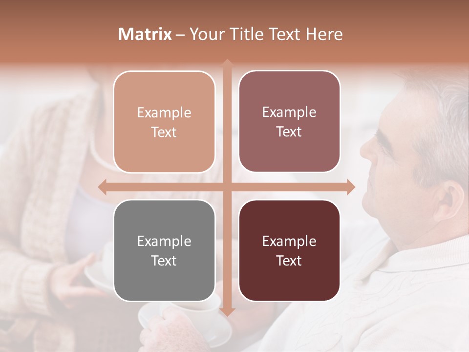 Elderly Talking Family PowerPoint Template