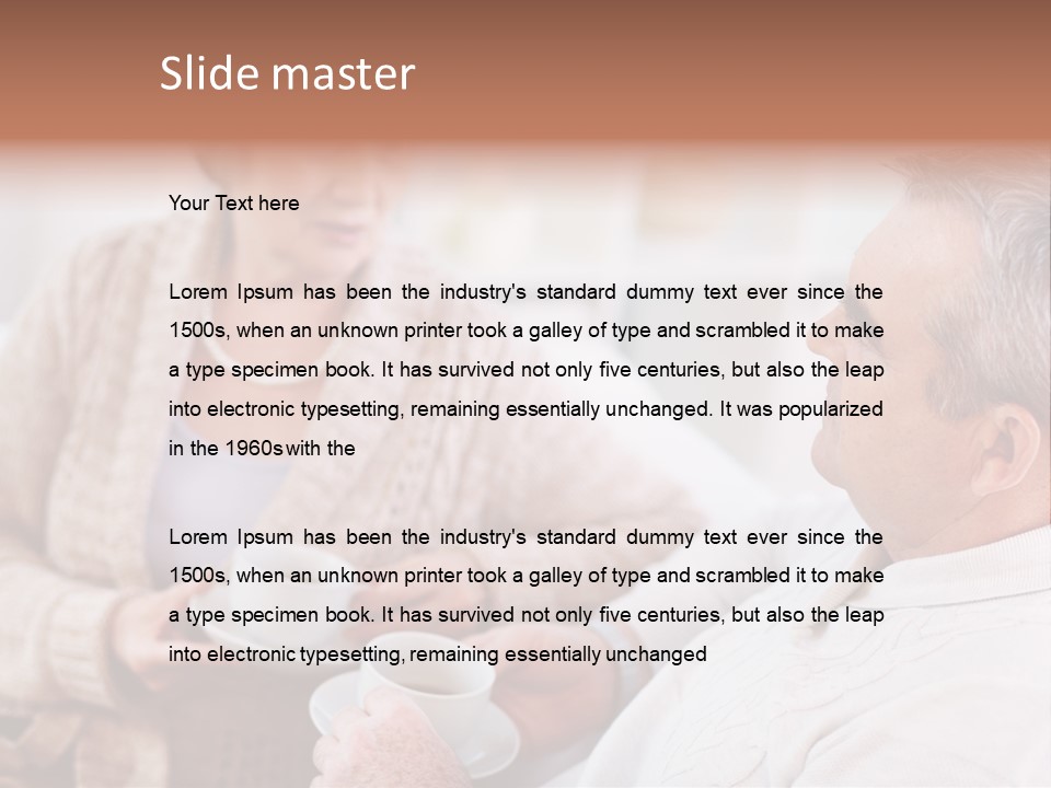 Elderly Talking Family PowerPoint Template