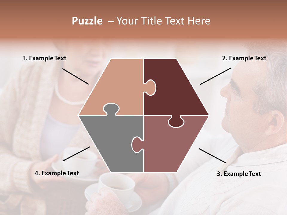 Elderly Talking Family PowerPoint Template