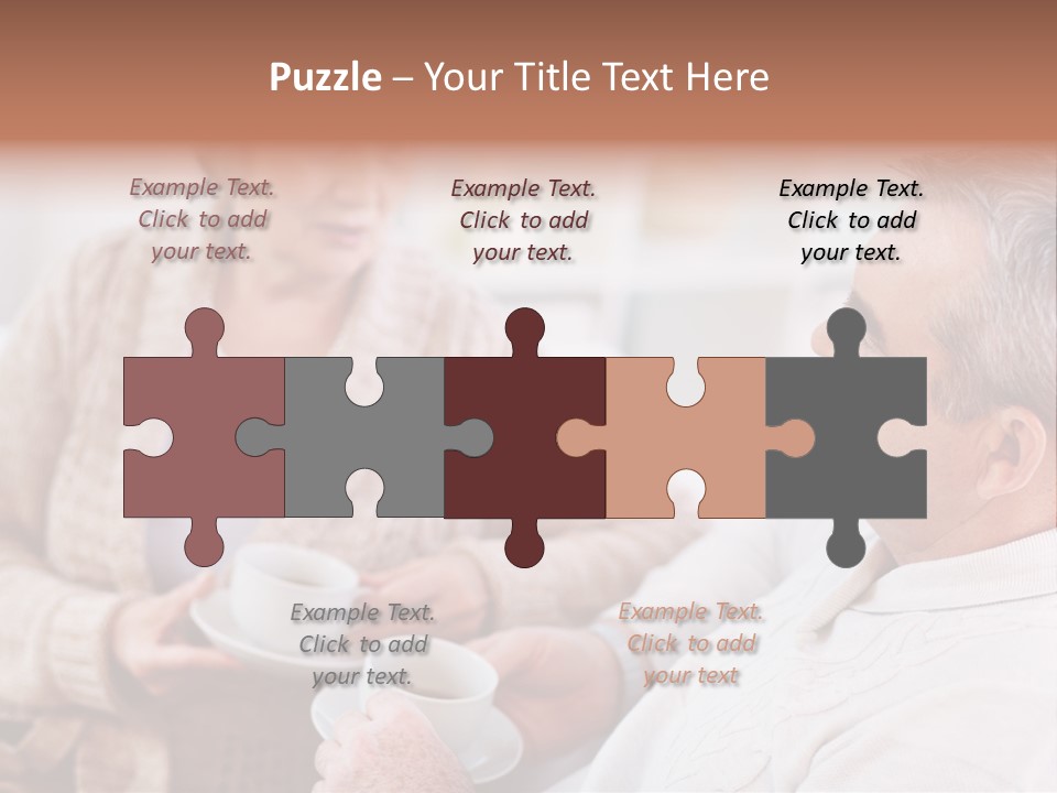 Elderly Talking Family PowerPoint Template
