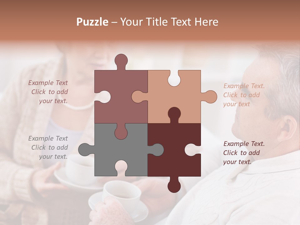 Elderly Talking Family PowerPoint Template