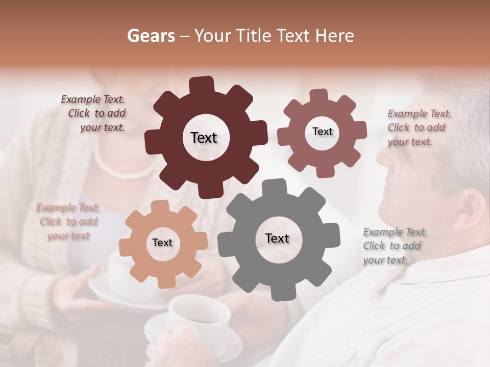 Elderly Talking Family PowerPoint Template