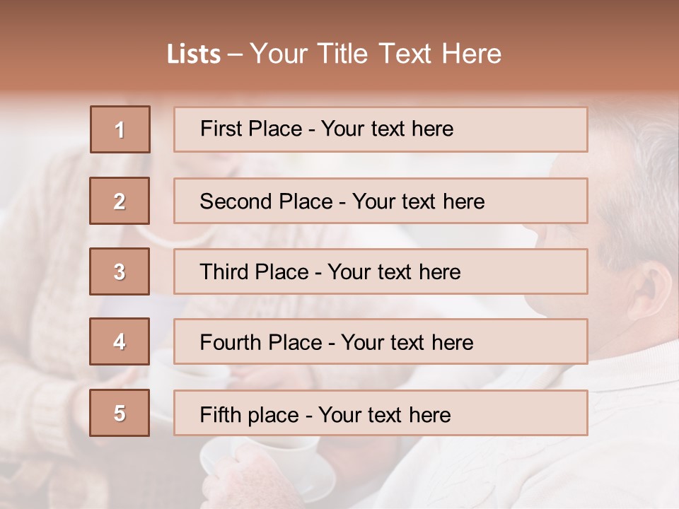 Elderly Talking Family PowerPoint Template