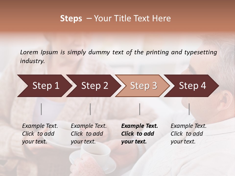 Elderly Talking Family PowerPoint Template