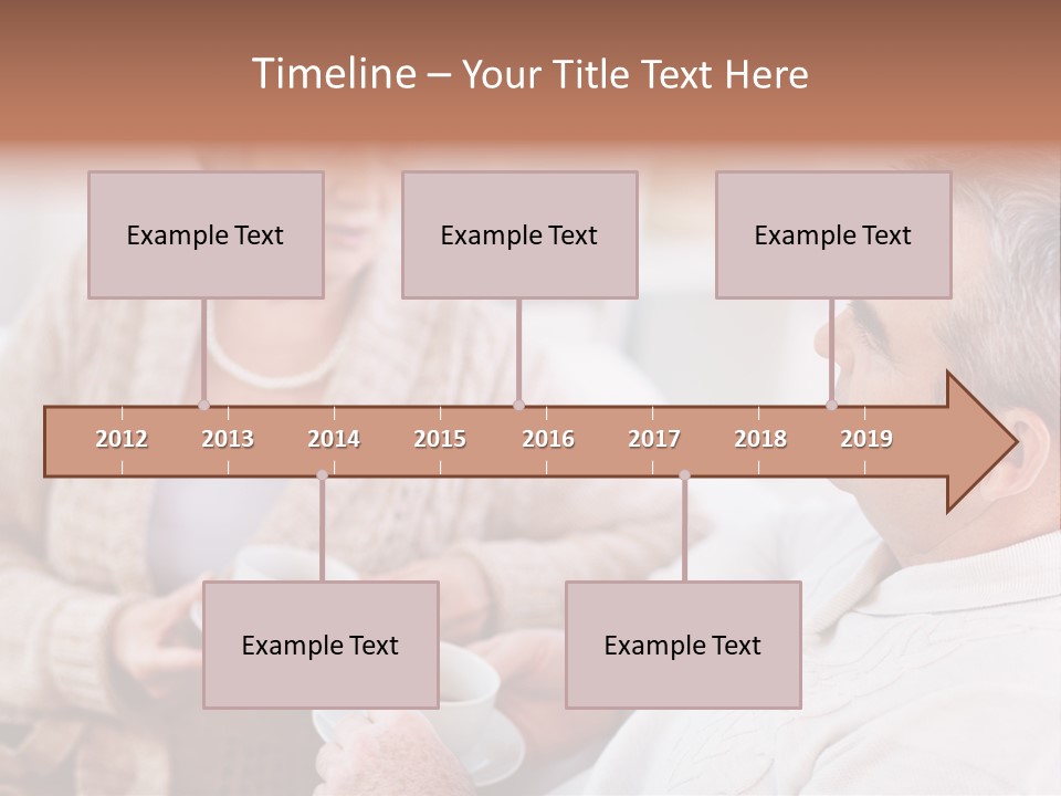 Elderly Talking Family PowerPoint Template