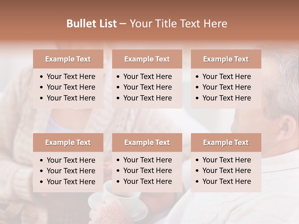 Elderly Talking Family PowerPoint Template