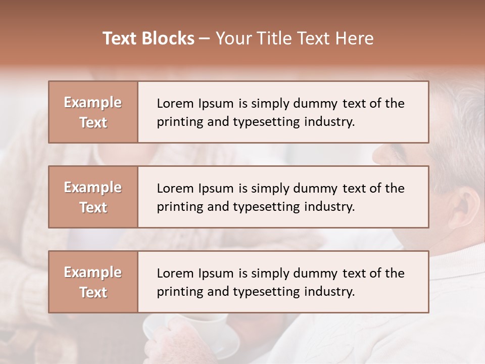 Elderly Talking Family PowerPoint Template