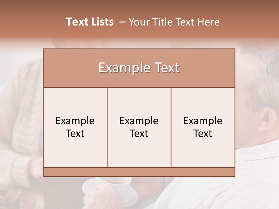 Elderly Talking Family PowerPoint Template