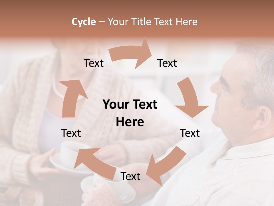 Elderly Talking Family PowerPoint Template