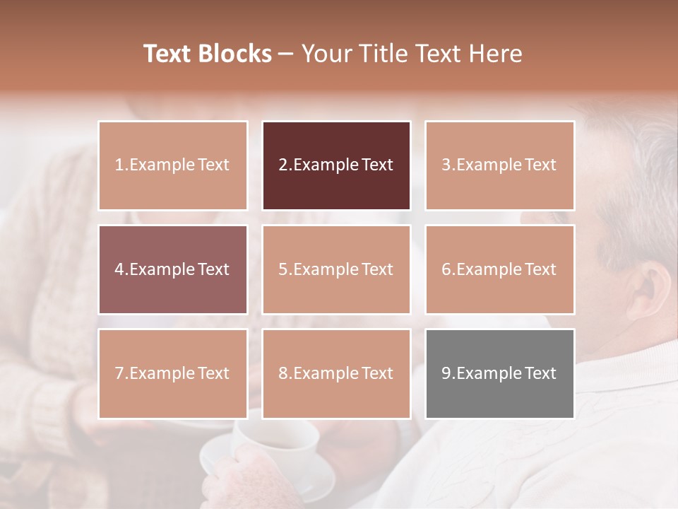 Elderly Talking Family PowerPoint Template