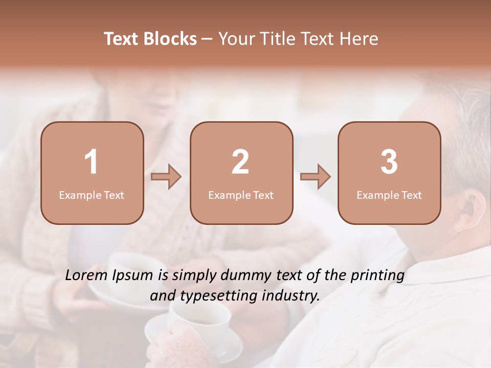 Elderly Talking Family PowerPoint Template