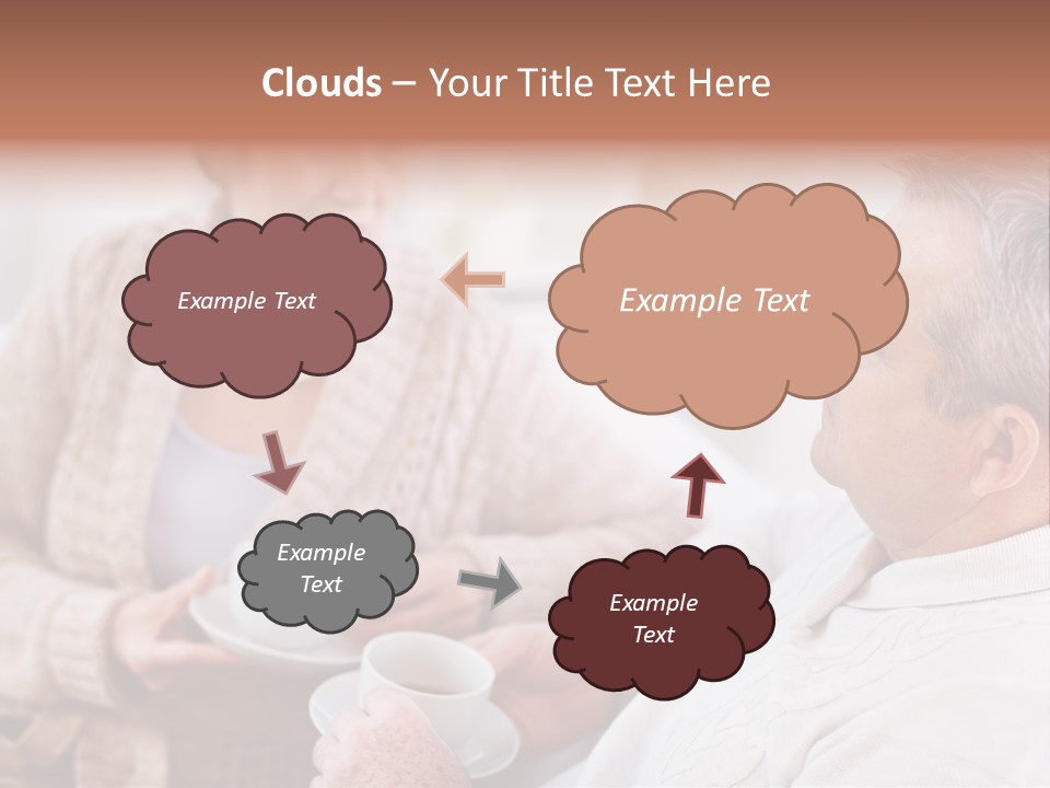 Elderly Talking Family PowerPoint Template