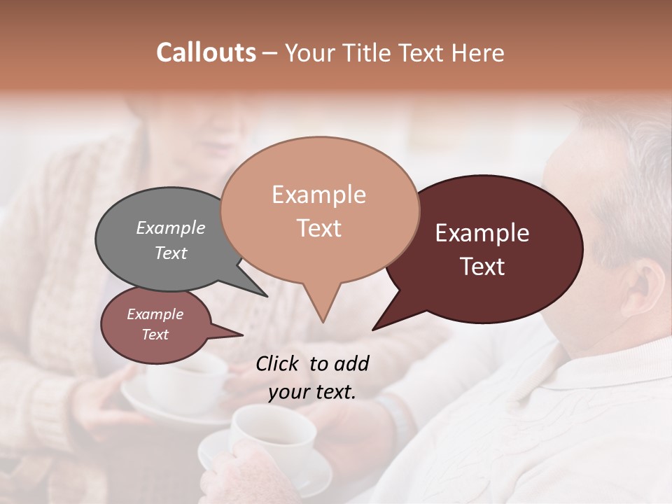 Elderly Talking Family PowerPoint Template