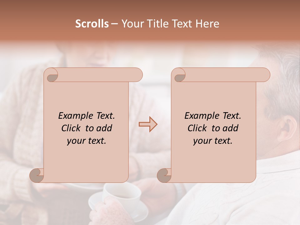 Elderly Talking Family PowerPoint Template