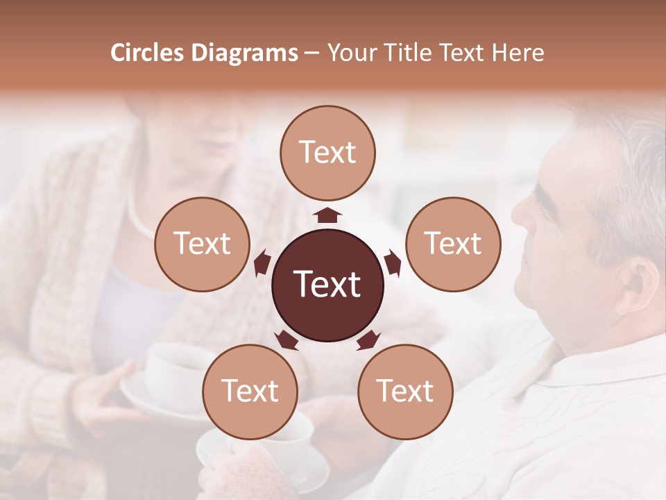 Elderly Talking Family PowerPoint Template