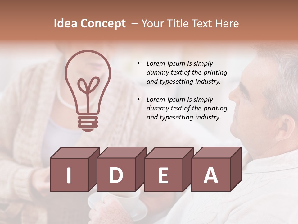 Elderly Talking Family PowerPoint Template