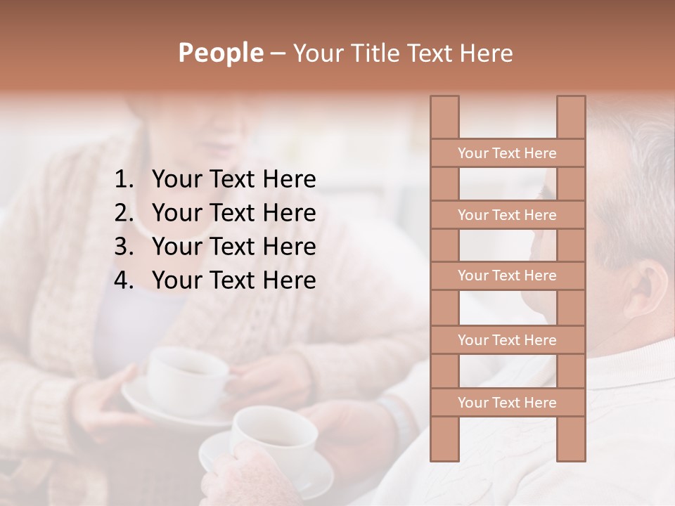 Elderly Talking Family PowerPoint Template
