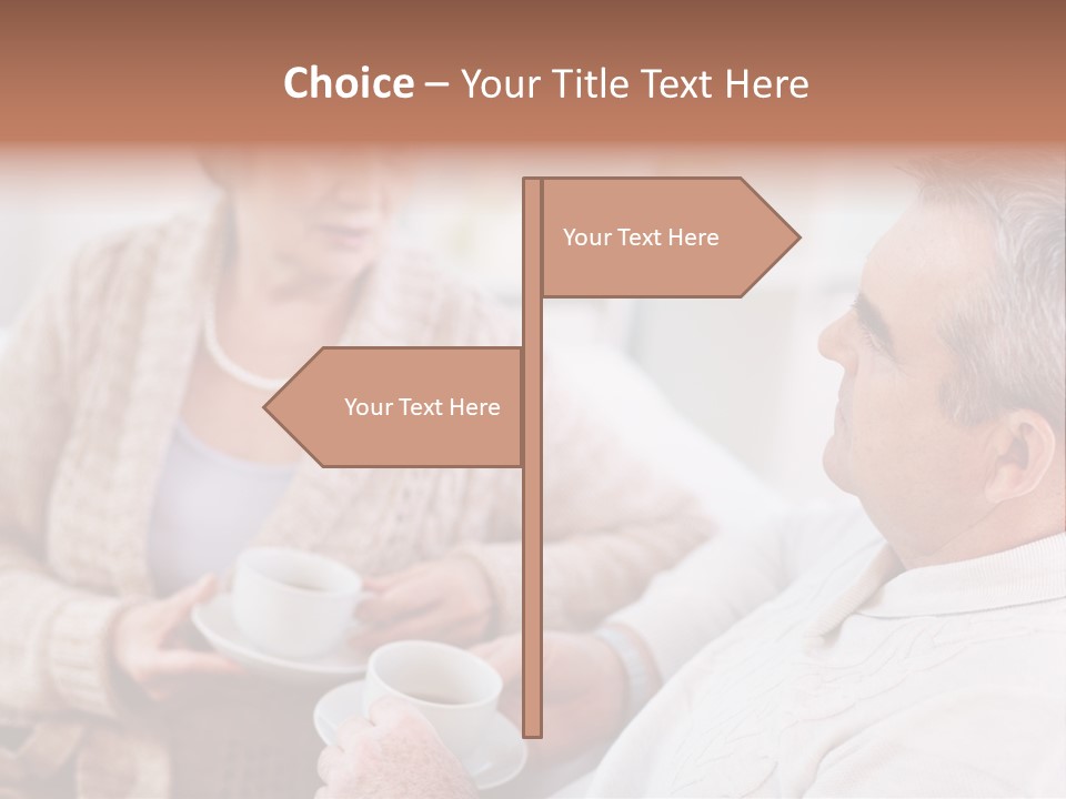 Elderly Talking Family PowerPoint Template