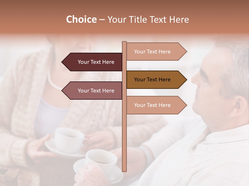 Elderly Talking Family PowerPoint Template