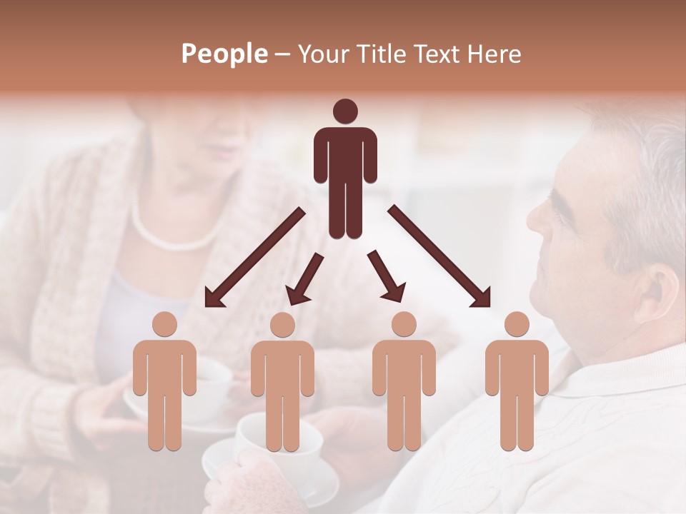 Elderly Talking Family PowerPoint Template