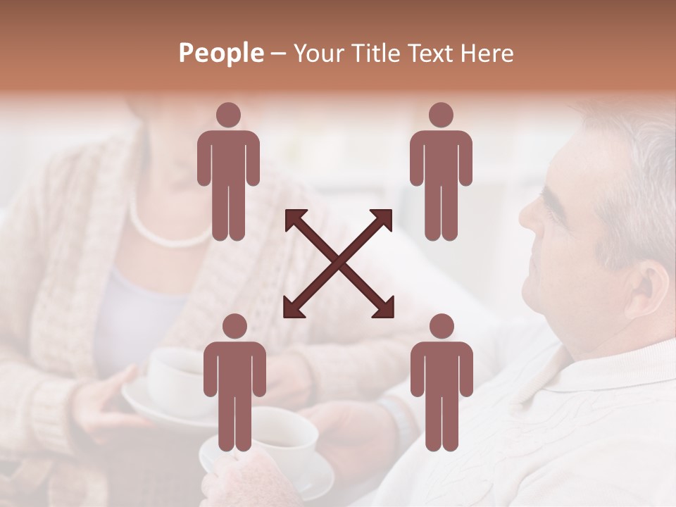 Elderly Talking Family PowerPoint Template