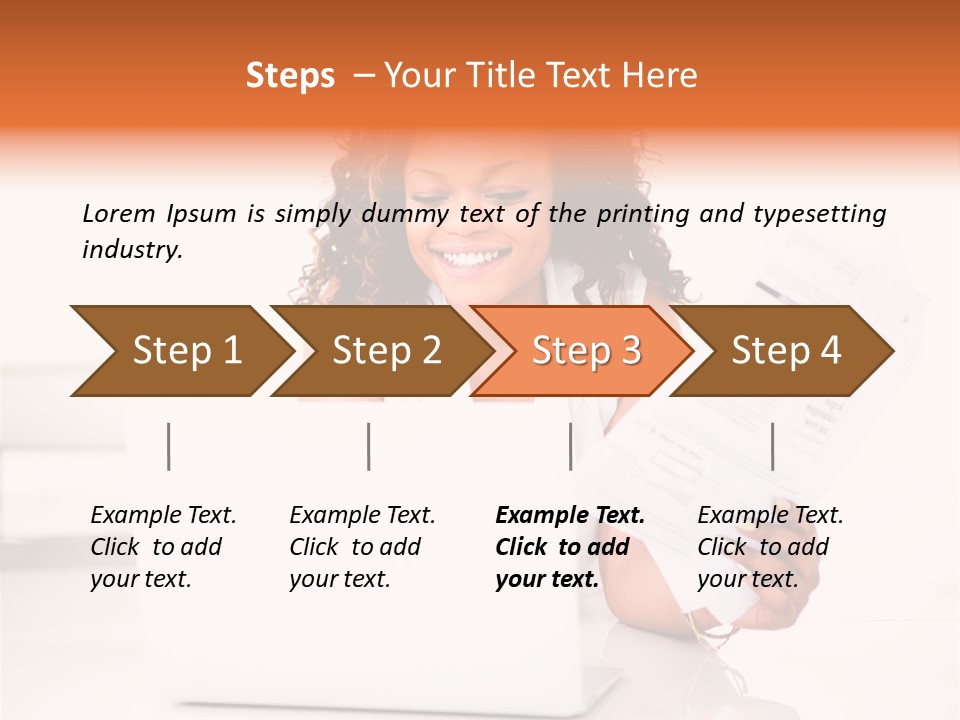 Payment Happy Laptop PowerPoint Template
