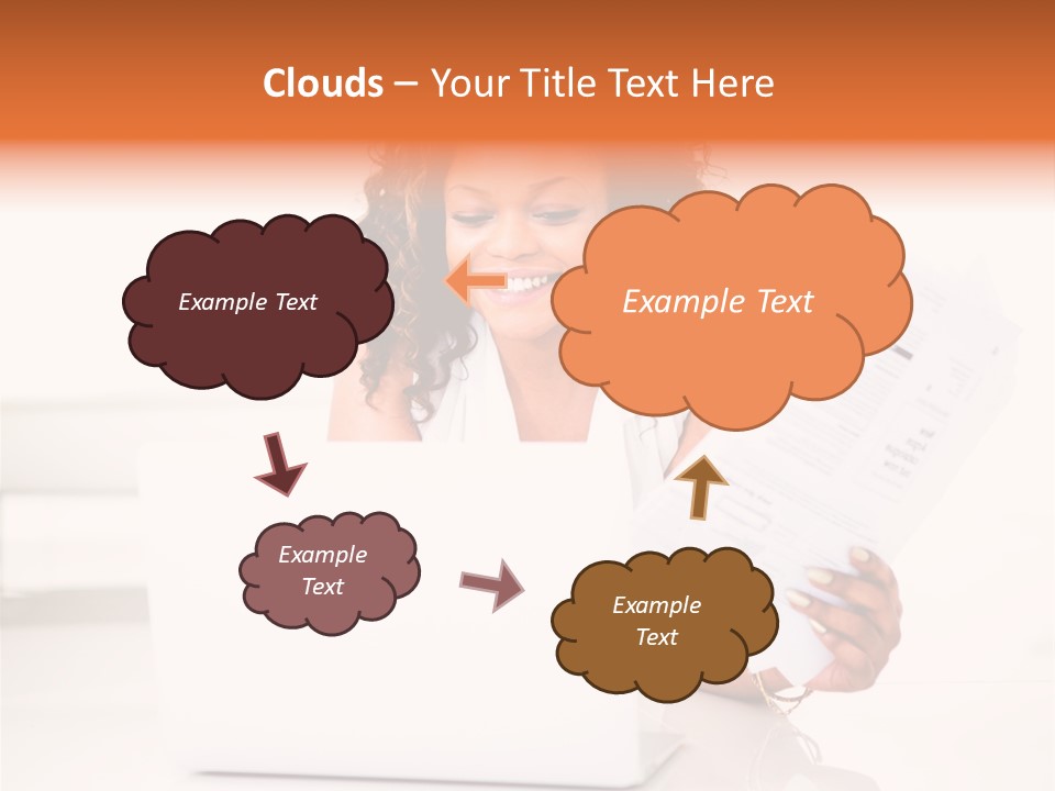 Payment Happy Laptop PowerPoint Template