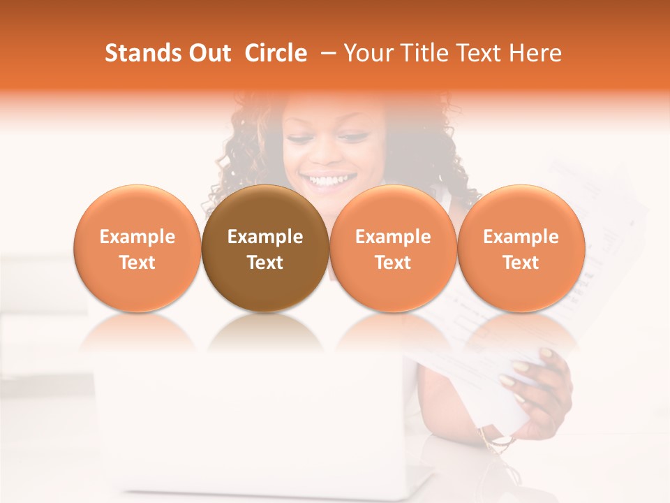 Payment Happy Laptop PowerPoint Template