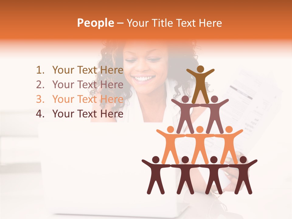 Payment Happy Laptop PowerPoint Template