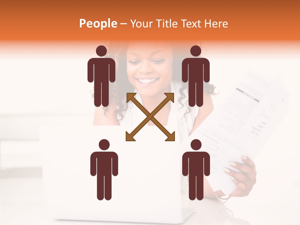 Payment Happy Laptop PowerPoint Template