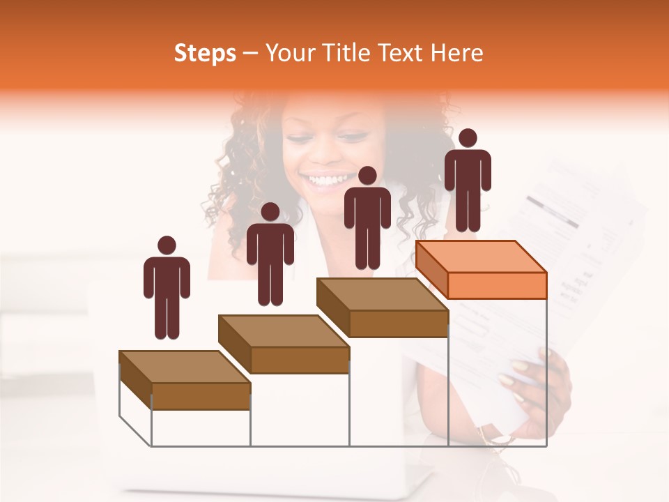 Payment Happy Laptop PowerPoint Template