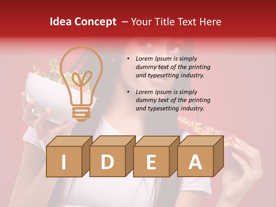 Choosing Joyful Lunch PowerPoint Template