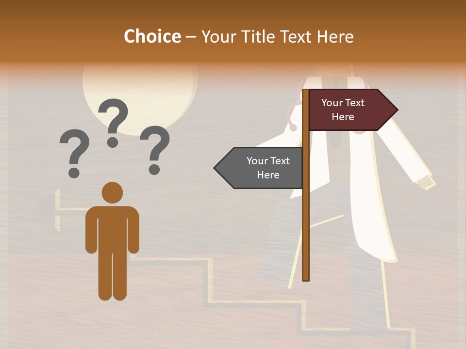 Improvement Direction White PowerPoint Template