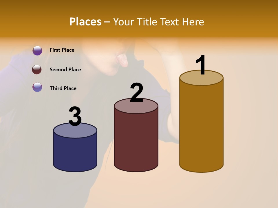 A Woman Making A Funny Face With Her Hands PowerPoint Template