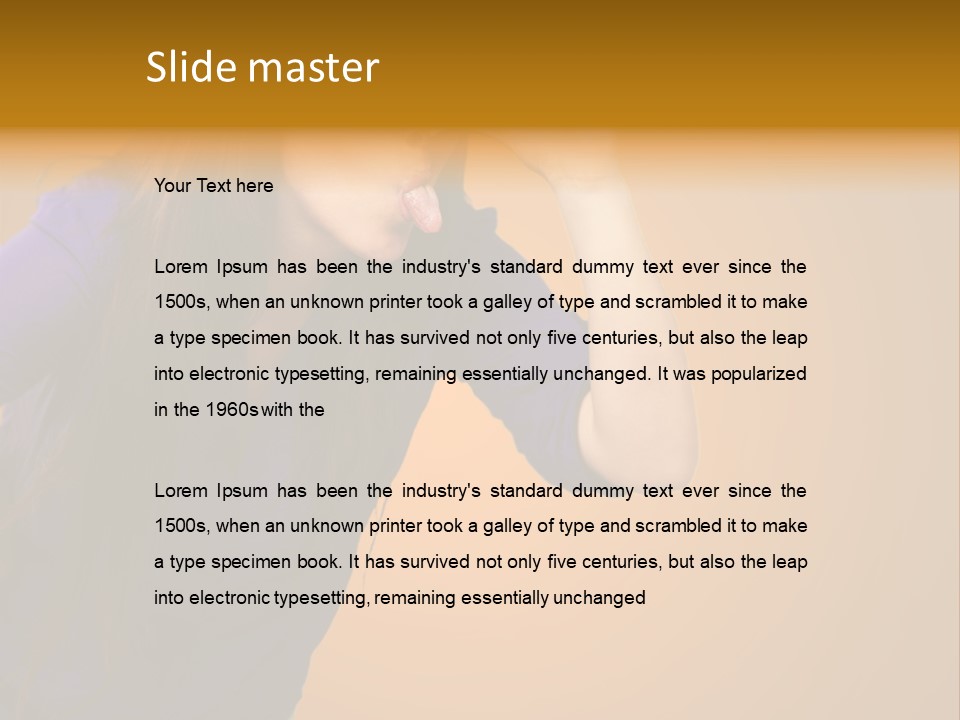 A Woman Making A Funny Face With Her Hands PowerPoint Template