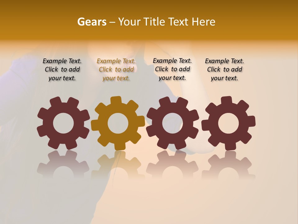 A Woman Making A Funny Face With Her Hands PowerPoint Template