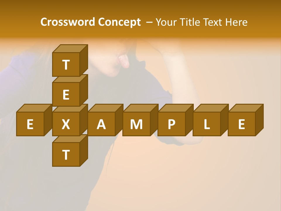 A Woman Making A Funny Face With Her Hands PowerPoint Template