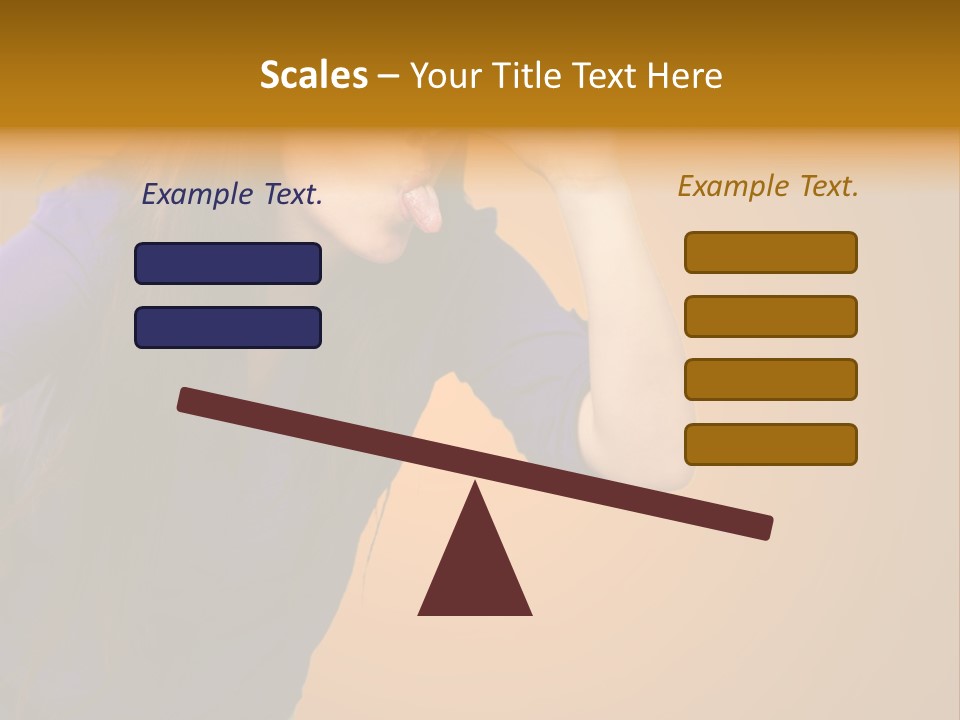 A Woman Making A Funny Face With Her Hands PowerPoint Template