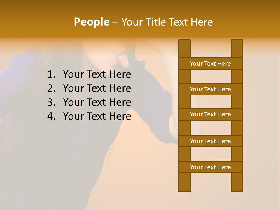 A Woman Making A Funny Face With Her Hands PowerPoint Template