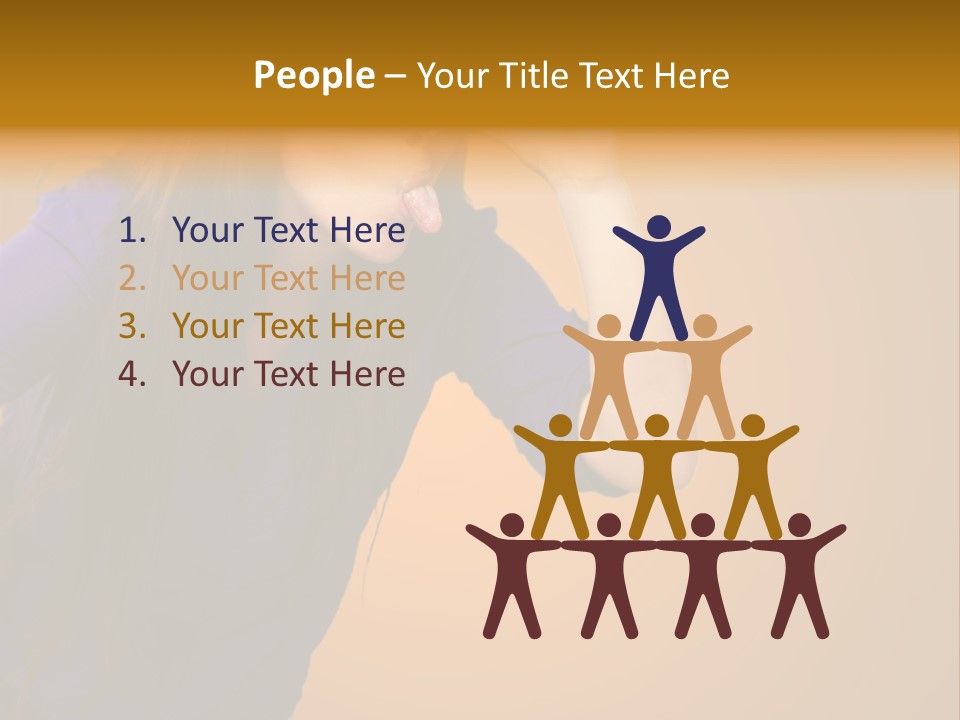 A Woman Making A Funny Face With Her Hands PowerPoint Template