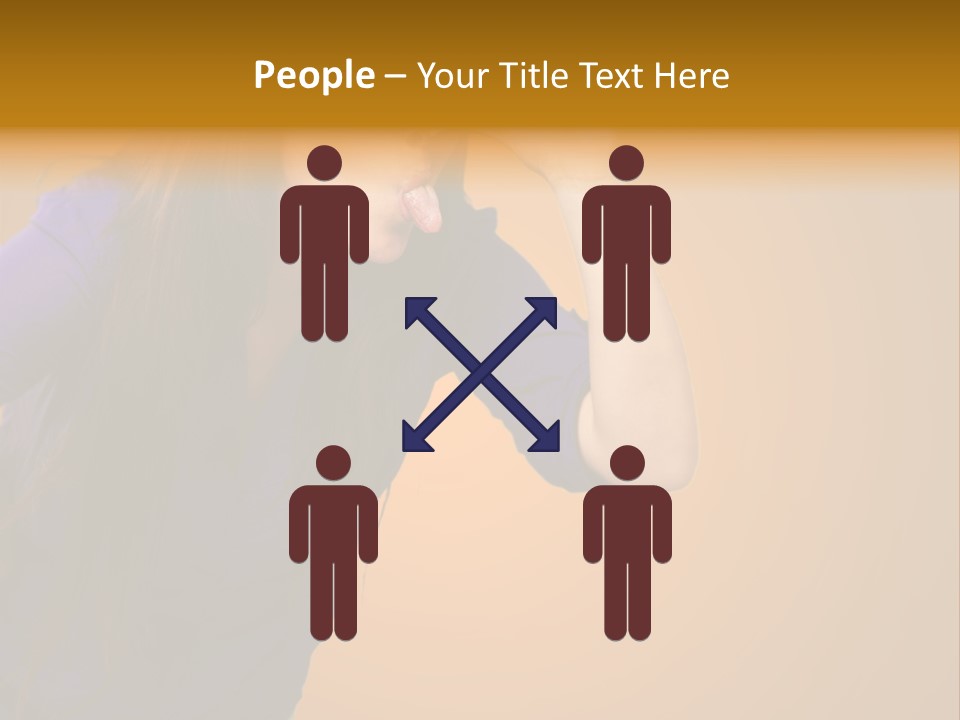 A Woman Making A Funny Face With Her Hands PowerPoint Template