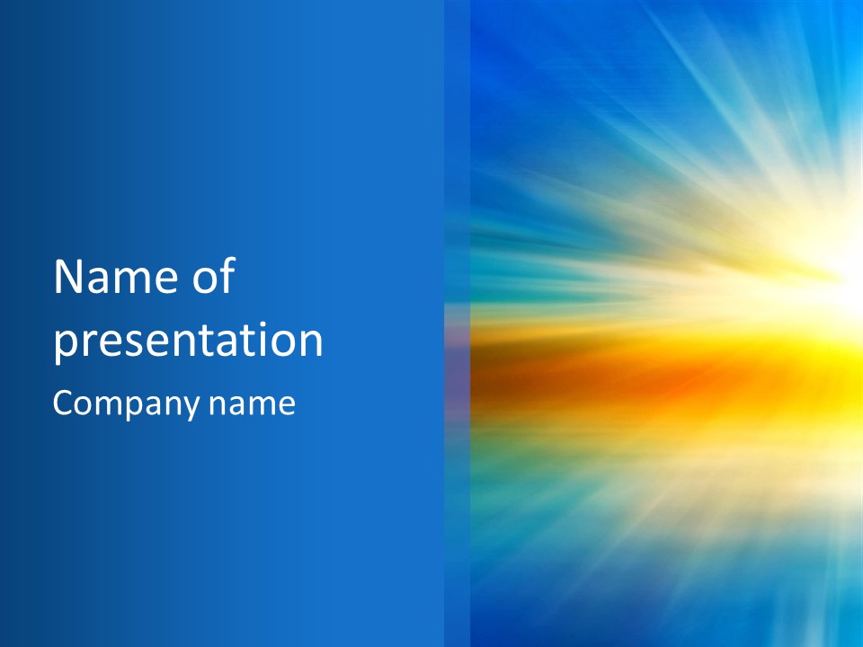 Sea Mystery Sun PowerPoint Template